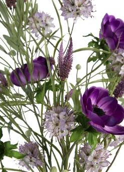 COCOmaison Anemone Spray H75cm fleur artificielle - Violet Outlet
