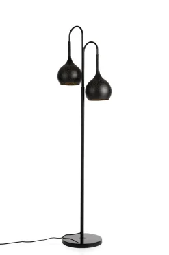 COCOmaison Arjen lampadaire 2*E27 - Noir/Or Hot