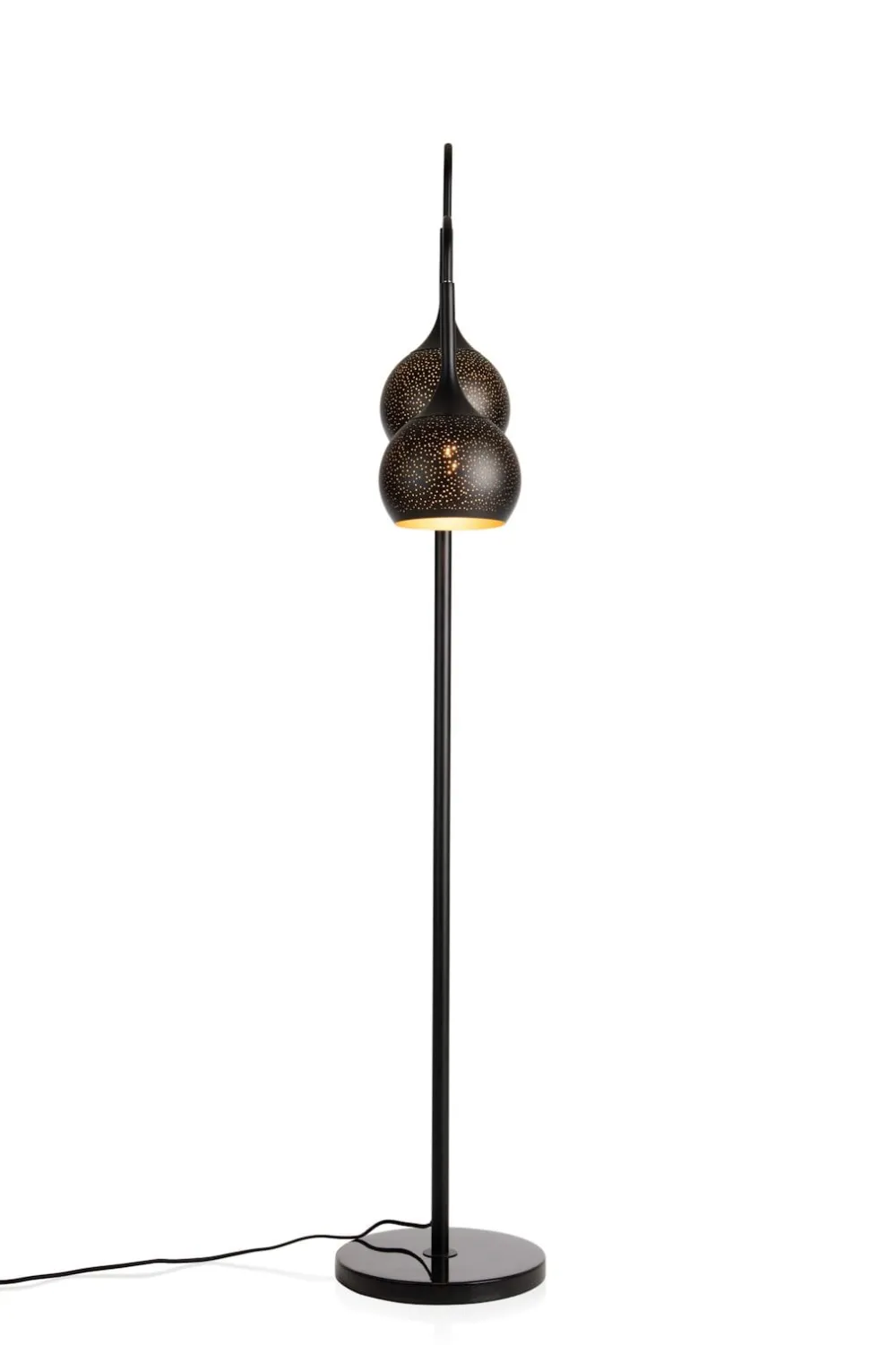 COCOmaison Arjen lampadaire 2*E27 - Noir/Or Hot