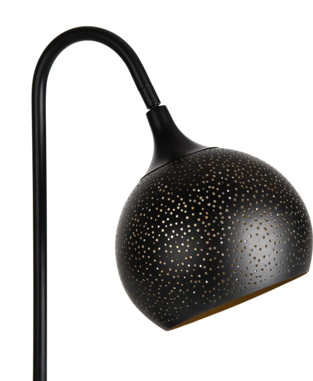 COCOmaison Arjen lampe de table 1*E27 - Noir/Or New