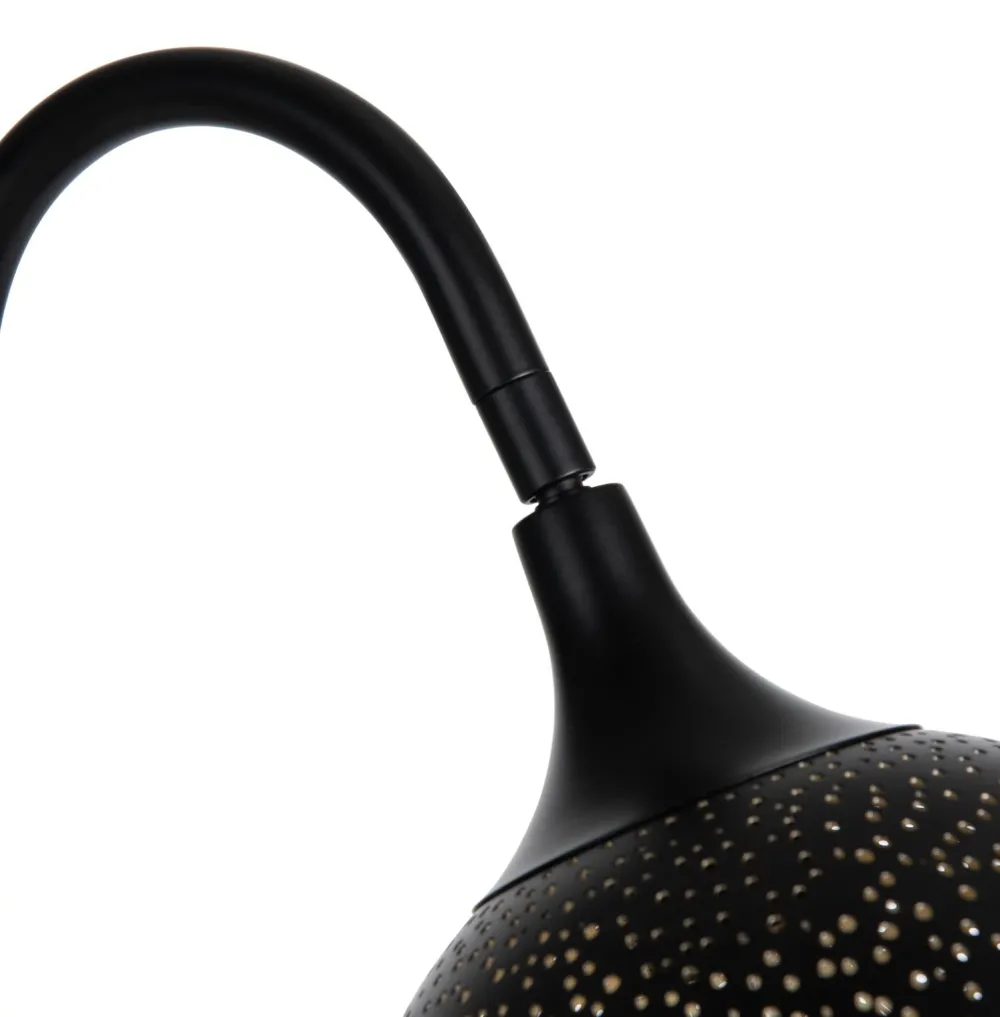 COCOmaison Arjen lampe de table 1*E27 - Noir/Or New