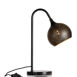 COCOmaison Arjen lampe de table 1*E27 - Noir/Or New