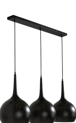 COCOmaison Arjen suspension 3*E27 - Noir/Or New