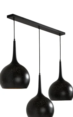COCOmaison Arjen suspension 3*E27 - Noir/Or New