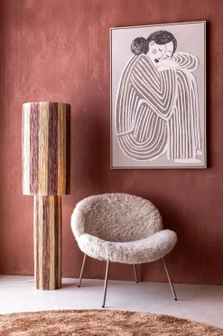 COCOmaison Billie lampadaire 1*E27 - Brun Hot