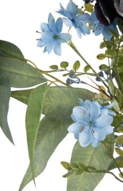 COCOmaison Blossom Spray H91cm fleur artificielle - Bleu Sale