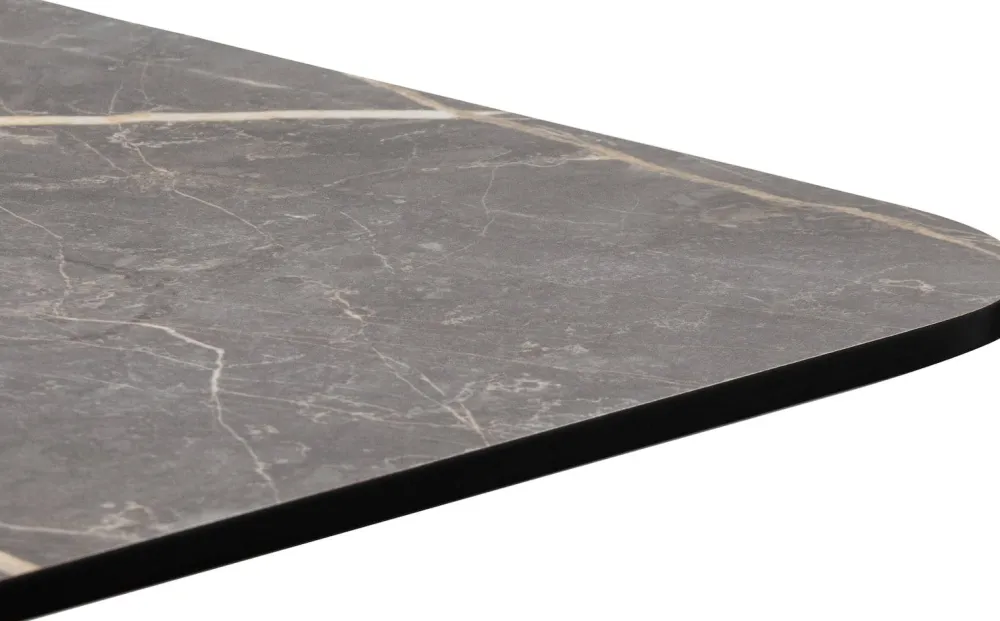 COCOmaison Brest table de bar marble light grey 120x75cm - Or Discount