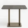 COCOmaison Brest table de bar marble onyx 120x75cm - Or New