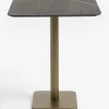 COCOmaison Brest table de bar marble onyx 75x75cm - Or New