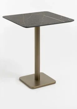 COCOmaison Brest table de bar marble onyx 75x75cm - Or New
