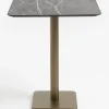 COCOmaison Brest table de bar marble light grey 75x75cm - Or Clearance