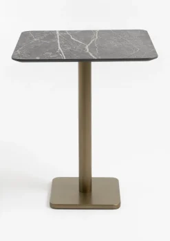 COCOmaison Brest table de bar marble light grey 75x75cm - Or Clearance