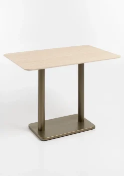COCOmaison Brest table de bar Travertine 120x75cm - Or