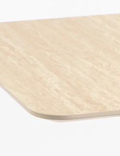 COCOmaison Brest table de bar Travertine 75x75cm - Or Discount