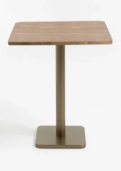 COCOmaison Brest table de bar vintage oak 75x75cm - Or Clearance