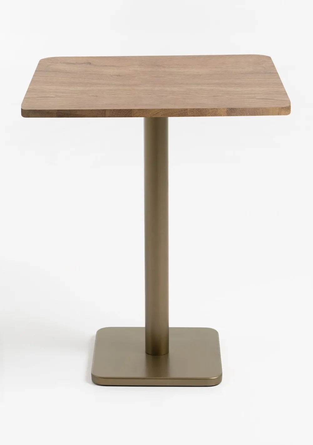 COCOmaison Brest table de bar vintage oak 75x75cm - Or Clearance