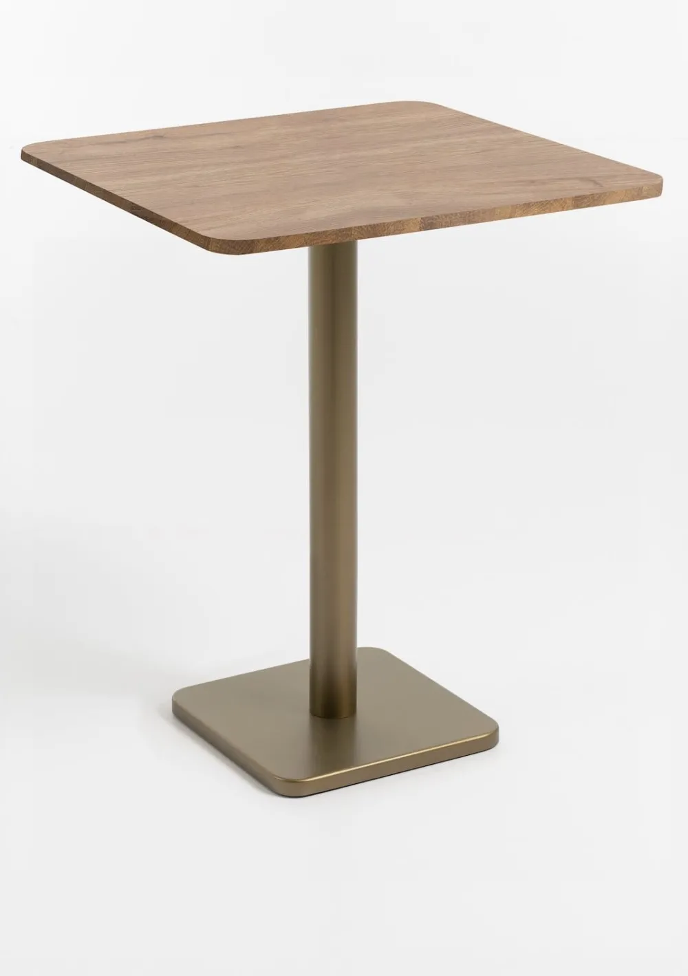 COCOmaison Brest table de bar vintage oak 75x75cm - Or Clearance