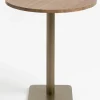 COCOmaison Brest table de bar vintage oak D80cm - Or Clearance