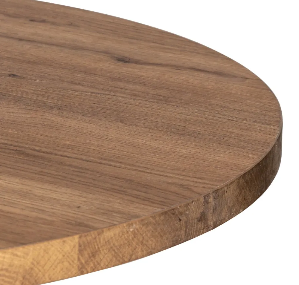 COCOmaison Brest table de bar vintage oak D80cm - Or Clearance