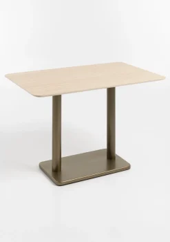 COCOmaison Brest table de bistro Travertine 120x75cm - Or Discount