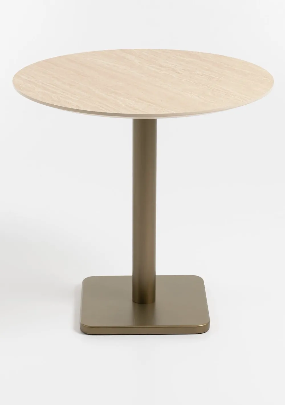 COCOmaison Brest table de bistro Travertine D80cm - Or Outlet