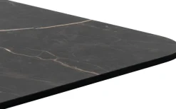 COCOmaison Brest table de bistrot marble onyx 120x75cm - Or