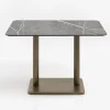 COCOmaison Brest table de bistrot marble light grey 120x75cm - Or Hot