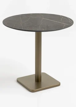 COCOmaison Brest table de bistrot marble onyx D80cm - Or New