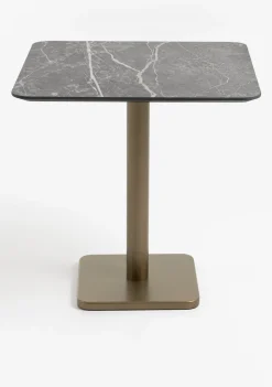 COCOmaison Brest table de bistrot marble light grey 75x75cm - Or Best