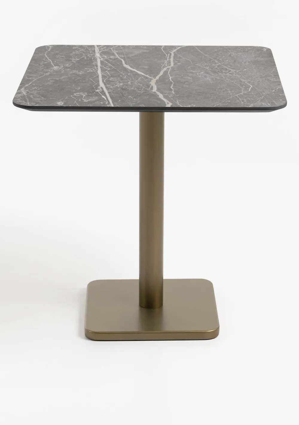 COCOmaison Brest table de bistrot marble light grey 75x75cm - Or Best