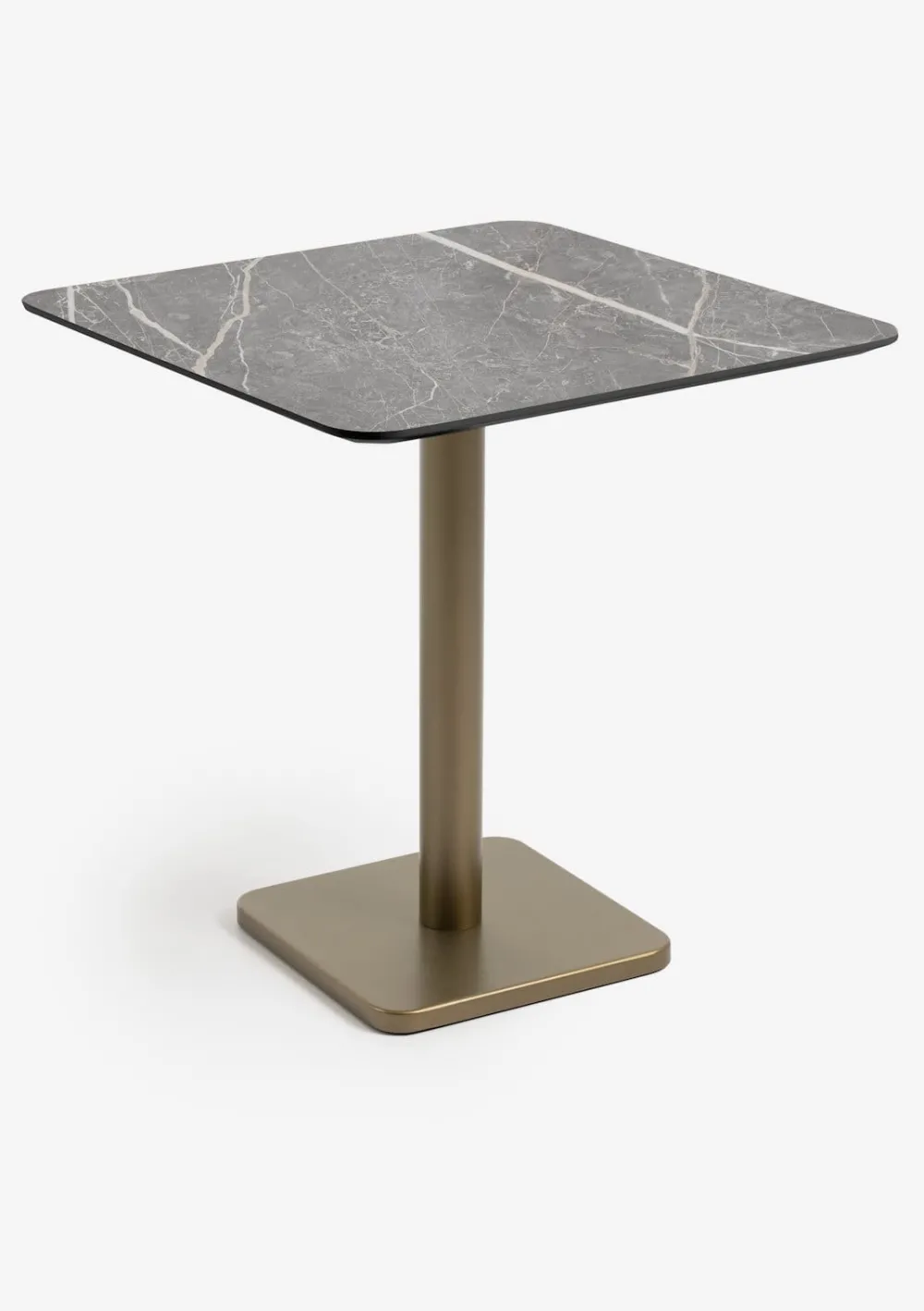 COCOmaison Brest table de bistrot marble light grey 75x75cm - Or Best