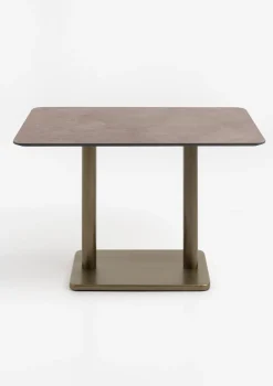 COCOmaison Brest table de bistrot stone rust 120x75cm - Or New