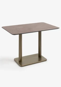 COCOmaison Brest table de bistrot stone rust 120x75cm - Or New