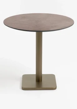 COCOmaison Brest table de bistrot stone rust D80cm - Or New