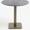 COCOmaison Brest table de bistrot stone anthracite D80cm - Or