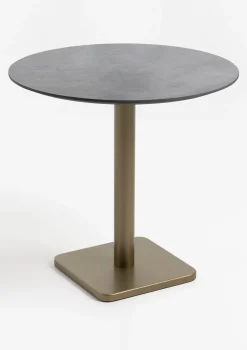 COCOmaison Brest table de bistrot stone anthracite D80cm - Or