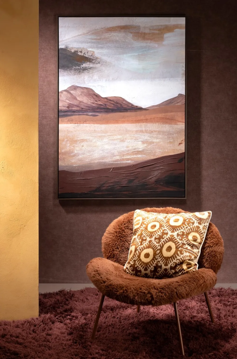 COCOmaison Desert peinture 100x140cm - Brun Outlet