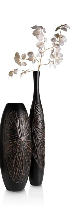 COCOmaison Faye vase H107cm - Noir Hot