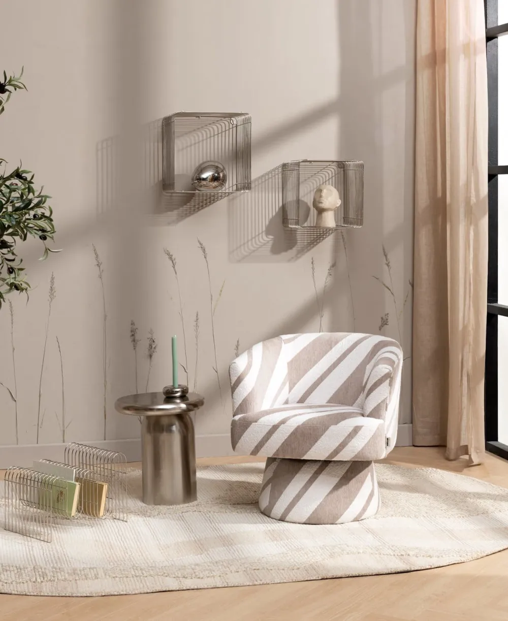 COCOmaison Gus jeu de 2 etagere murale H35-40cm - Argent Online