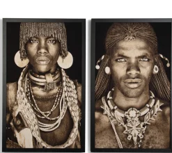 COCOmaison Hamar Woman tableau 75x125cm - Multicouleur Clearance