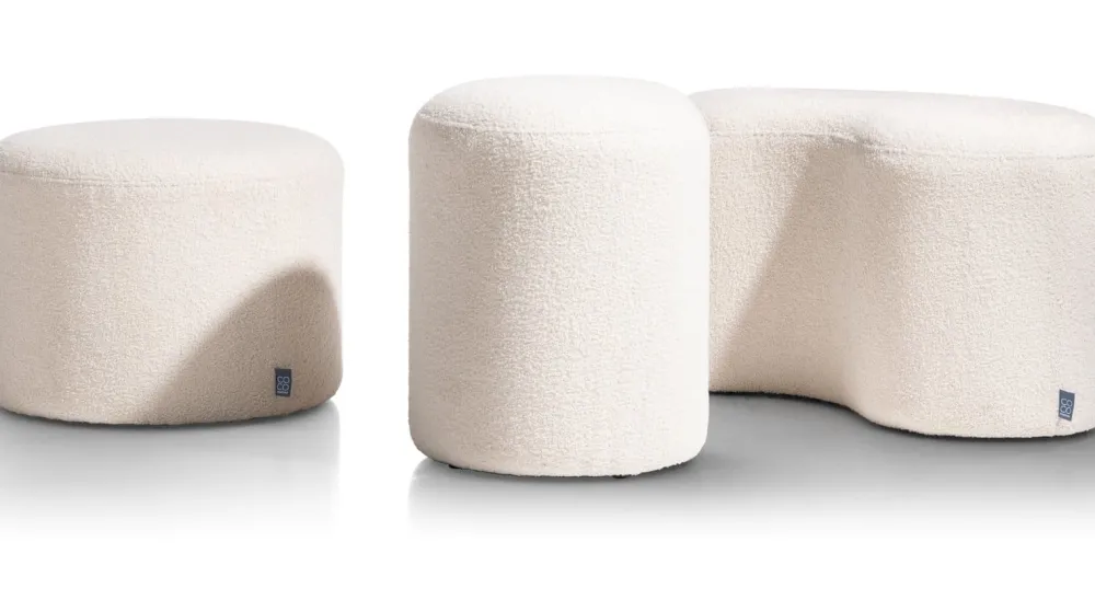 COCOmaison Kay pouf H35cm - Couleur creme Sale