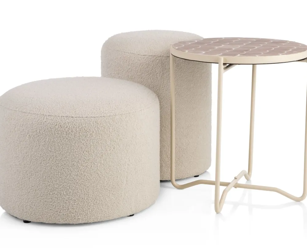 COCOmaison Kay pouf H35cm - Couleur creme Sale