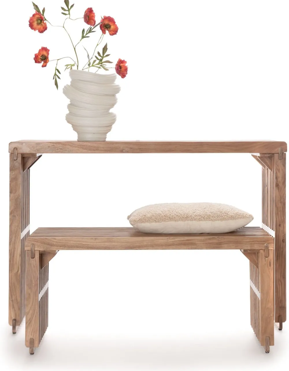 COCOmaison Lino console 120cm - Brun Outlet