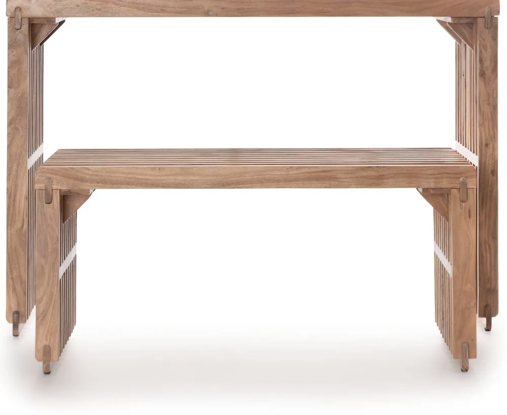 COCOmaison Lino console 120cm - Brun Outlet