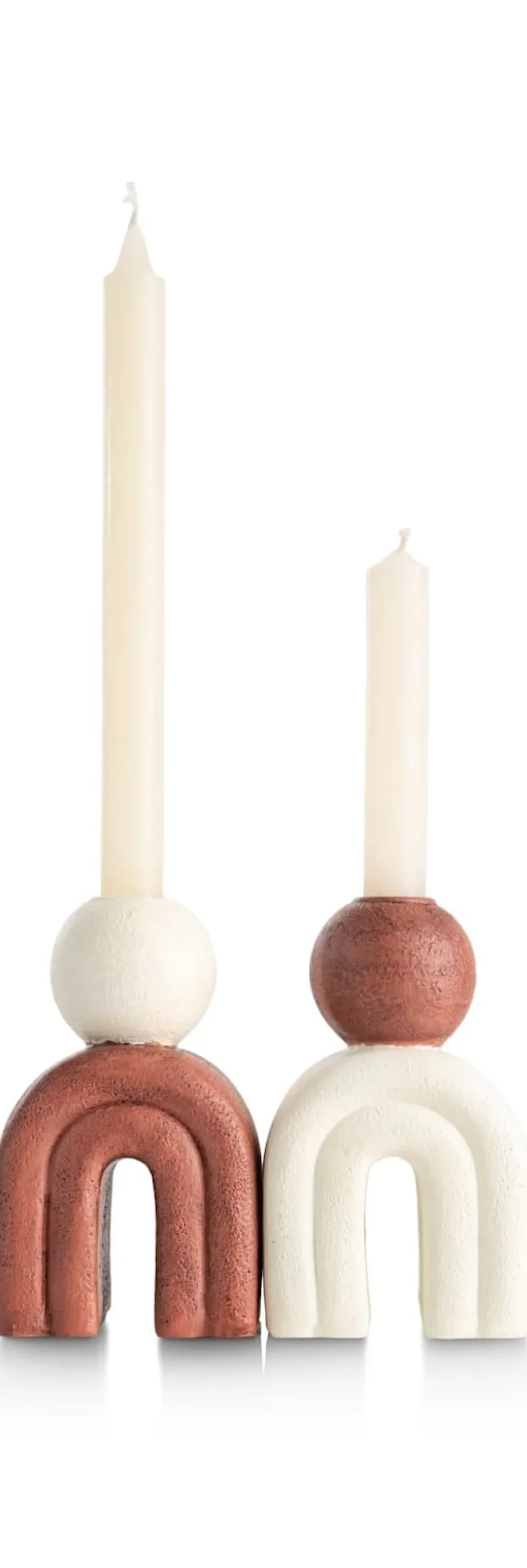 COCOmaison Lot bougeoir H15,5cm - brun Discount