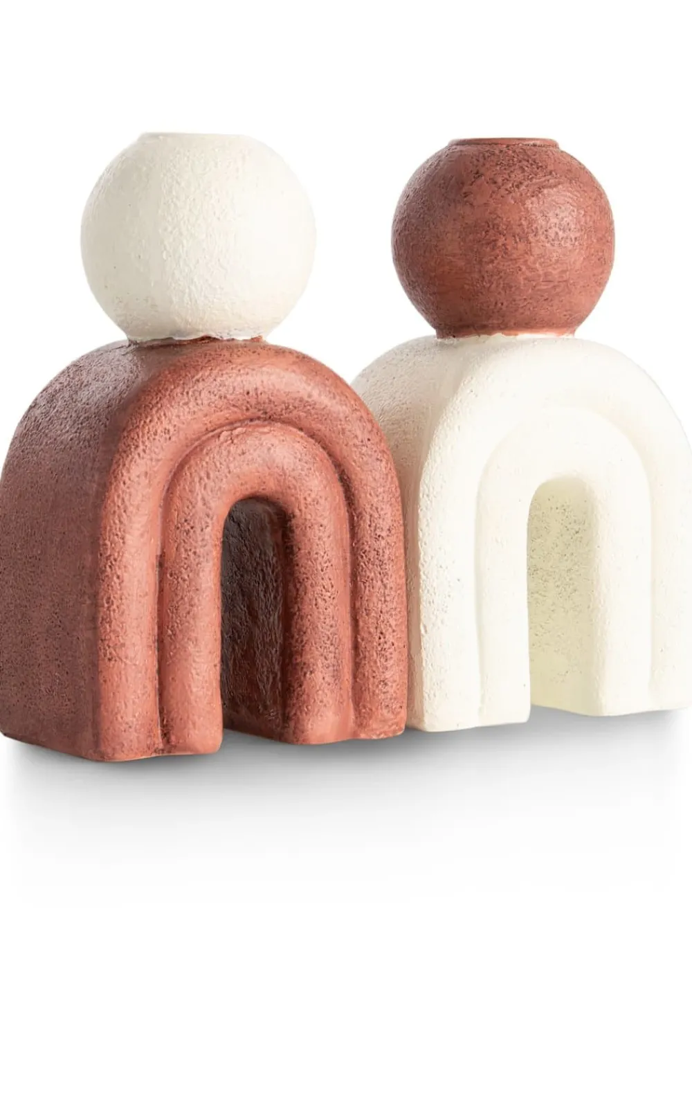 COCOmaison Lot bougeoir H15,5cm - brun Discount