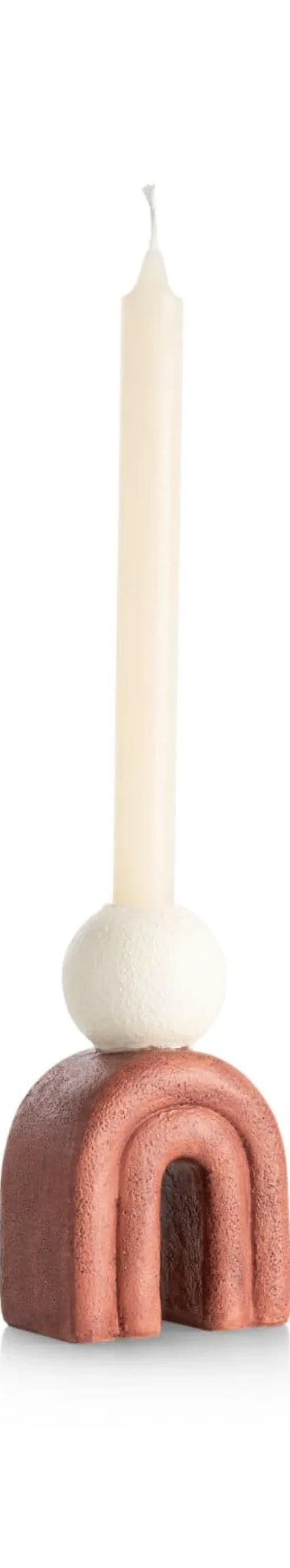 COCOmaison Lot bougeoir H15,5cm - brun Discount