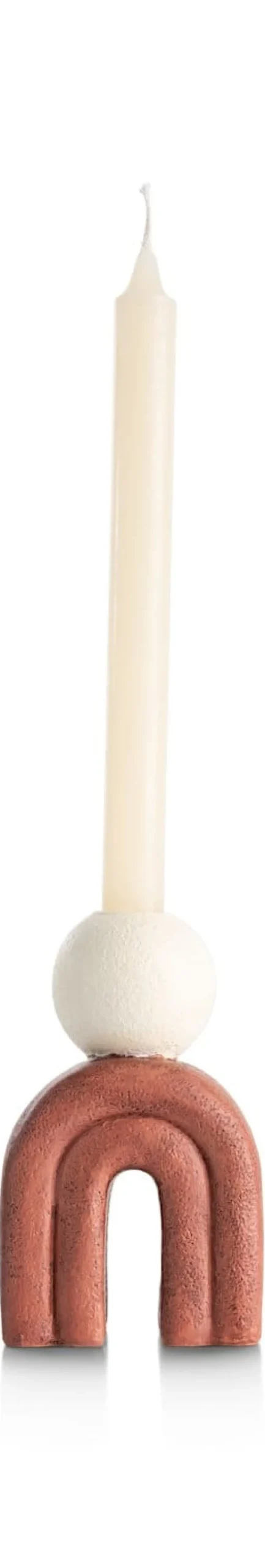 COCOmaison Lot bougeoir H15,5cm - brun Discount