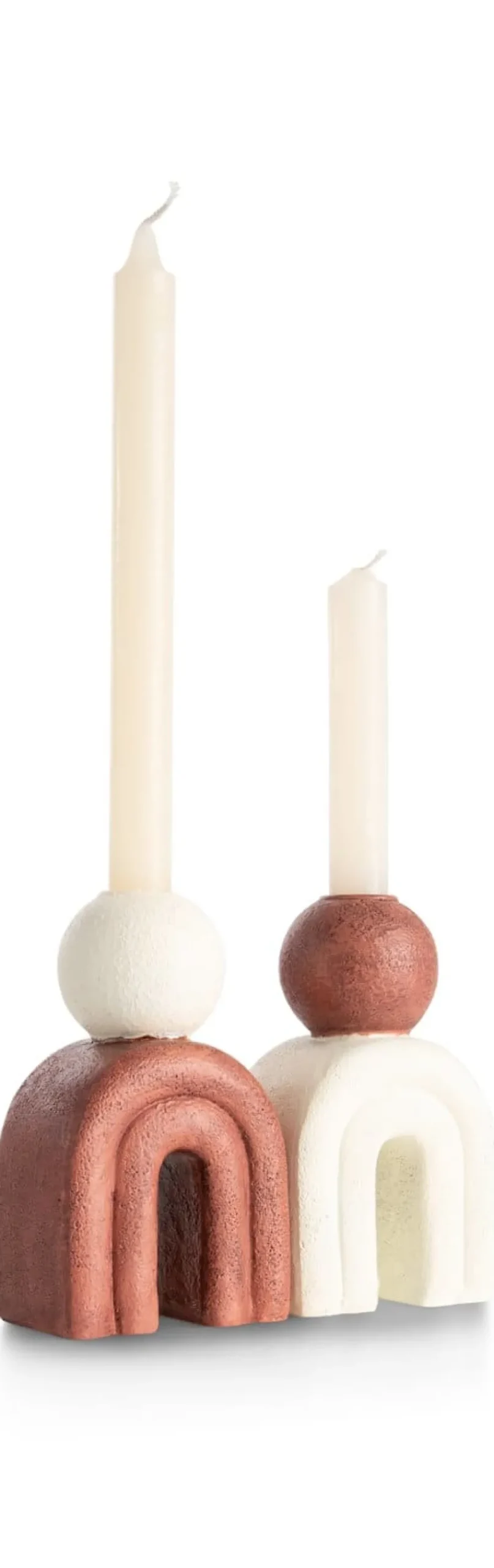 COCOmaison Lot bougeoir H15,5cm - brun Discount