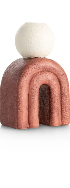 COCOmaison Lot bougeoir H15,5cm - brun Discount